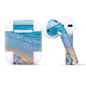 Skins Wraps compatible for Apple Airpods  Beach white sands blue water Review