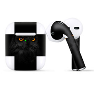 Skins Wraps compatible for Apple Airpods  Owl Eyes in the Dark Review