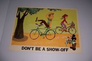 1966 DISNEY BICYCLE SAFETY DON’T BE A SHOW OFF 18″X13″ 102-D MICKEY MOUSE Review