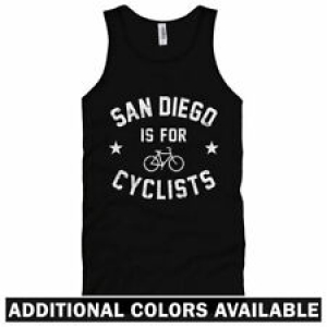 San Diego is for Cyclists Unisex Tank Top – Men Women XS-2X – Bicycle Cycling SD Review