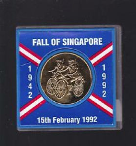 World War 11 Medal 1942 1992 Fall Singapore Japanese Invaders Soldier bicycle   Review