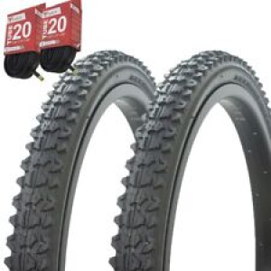 1PAIR! Bicycle Bike Tires & Tubes 20″ x 1.75″ Black/Black Side Wall P-1001 Review