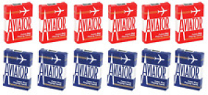 12 Decks Of Bicycle Aviator Standard Poker Casino Playing Cards 6 Red & 6 Blue Review