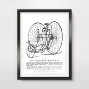 STRANGE BIKE ART PRINT POSTER Vintage Illustration Diagram Cycling Bicycle size Review