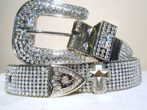 ON SALE! Misses / Women’s Nocona Croc Leather Crystal Bling Belt w/cross Size 26 Review
