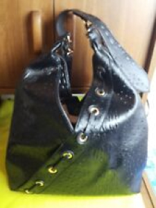 Croc Alligator Embossed Leather Large Brown Handbag Tote Shoulder Bag Purse Review