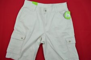 NEW WITH TAGS CROCS BIEGE CARGO SHORTS 32X12 ACTUAL 34X12 100% COTTON FLAT FRONT Review