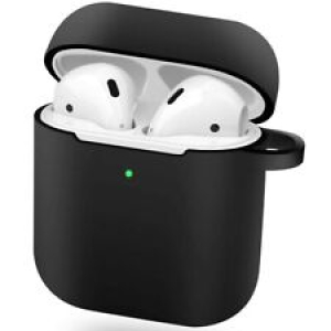 BLACK Airpods Silicone Case Cover Protective Skin for Apple New Airpod 2 & 1 Review