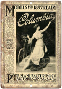 Columbia Bicycles Vintage Art  Ad 10″ x 7″ Reproduction Metal Sign B391 Review