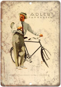 Adler Fahrrader Bicycle Vintage Art Ad 10″ x 7″ Reproduction Metal Sign B417 Review
