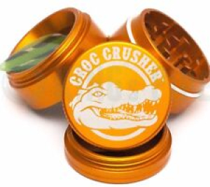 Croc Crusher – 4 Piece Herb Grinder – 1.5” Pocket Size – Orange – AUTHENTIC Review