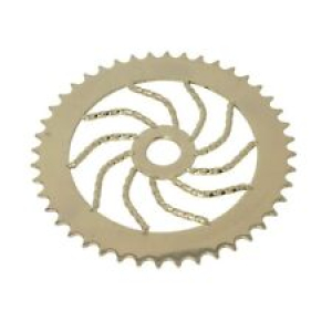 ORIGINAL BICYCLE CHAINRING Twisted 44t 1/2 X 1/8  Gold CRUISER BIKE SHOW PART Review