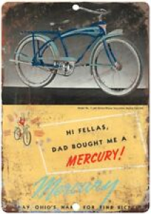 Mercury bicycle vintage advertising 12″ x 9″  Retro Look metal sign B70 Review