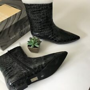 NWT Jeffrey Campbell leather croc- embossed bootie Review