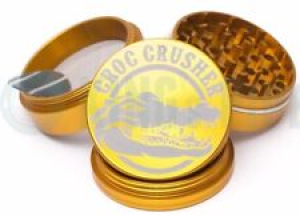 Croc Crusher – 4 Piece Herb Grinder – 2.5” Pocket Size – Gold  Review