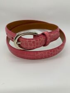 Ralph Lauren Vintage  Belt Pink Croc Brass Buckle Italian Leather Size M 36” Review