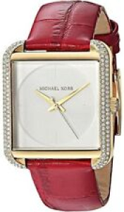 NEW MICHAEL KORS LAKE GOLD WATCH,RED CROC LEATHER+PAVE CRYSTALS WATCH-MK3829 Review