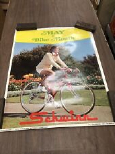 Vintage Original Schwinn May is Bike Month Promotional Advertising Poster rare Review