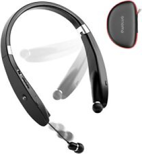Foldable Bluetooth Headphones Wireless Neckband Headset Retractable Earbuds Review