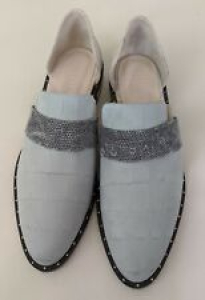 NEW Freda Salvador D’Orsay Oxford Light Blue Croc-Embossed Cowhide Leather SZ 7 Review