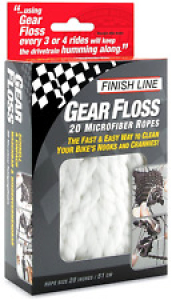 Finish Line Gear Floss 20 Pack Microfiber Ropes Chain Bicycle Bike Clean Tool Review