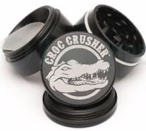 Croc Crusher – 4 Piece Herb Grinder – 1.5” Pocket Size – Black – AUTHENTIC Review