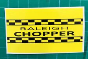 RALEIGH CHOPPER MK 1 BLACK & YELLOW SEAT PLATE STICKER DECAL BADGE Review