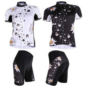 Women Spray Cycling Jersey Shorts Bike Clothing Bicycle Wear Uniforms 2-Colors Review