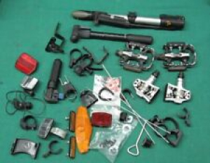 Vintage Odd Lot Of Bicycle Air Pumps, Wellgo Pedals, Reflectors Misc. Review