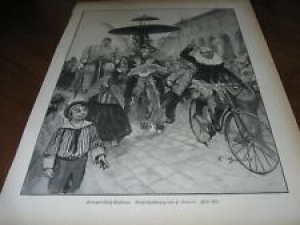 1893 Art Print ENGRAVING – VELOCIPEDE CLUB Parade BICYCLE CYCLING BIKE BIKING !! Review