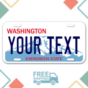 PERSONALIZED Washington license plate. Any text, free shipping. Custom plate Review