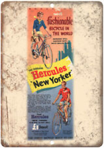 Hercules New Yorker Bicycle Vintage Ad 12″ x 9″ Retro Look Metal Sign B230 Review