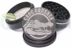 Croc Crusher – 4 Piece Herb Grinder – 2.5” Pocket Size – Gunmetal  Review