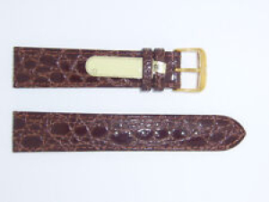 DI-Modell Genuine Calfskin Leather croc grain 20 mm BROWN Watch Band Strap “KIM” Review