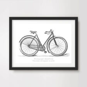 BIKE ART PRINT POSTER Vintage Illustration Wall Chart Diagram Cycling Bicycle  Review