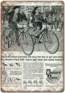 Western Auto Bicycle Western Flyer Ad 10″ x 7″ Reproduction Metal Sign B212 Review