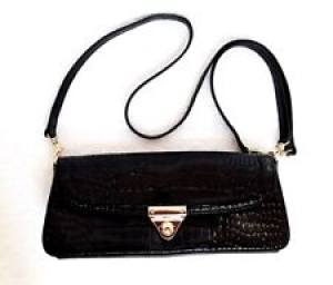 Giani Bernini Small Black Croc Shoulder Clutch Handbag Purse Review