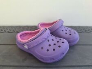 Kids Purple Fleece Lined Crocs ~ Size C6 ~ clogs Review