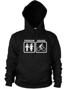 Cycling Problem Solved Hoodie Funny Present Women Men Hoody Bicycle Bike Cycle Review