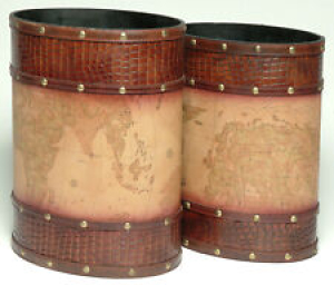Set of 2 Oval Bins – Old World Map and Faux Croc Review