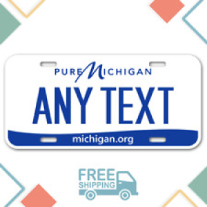 PERSONALIZED Michigan license plate – Any text, free shipping. Custom plate Review
