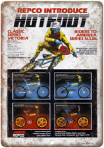 Repco Hotfoot BMX Mag Wheel Bicycle Ad 10″ x 7″ Reproduction Metal Sign B479 Review