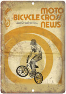 1975 Moto Bicycle Cross News BMX 12″x9″ Sign Vintage Look Retro Look B124 Review