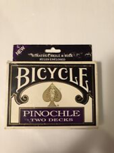 Bicycle Pinochle Two Decks Playing Cards Vintage 1990 Cards MISSING CARDs Review