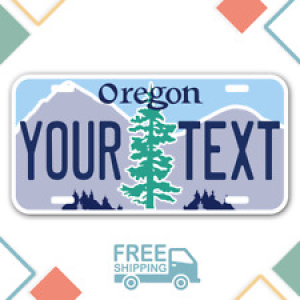PERSONALIZED Oregon license plate – Any text, free shipping. Custom plate Review