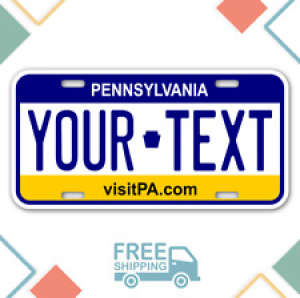 PERSONALIZED Pennsylvania license plate – Any text, free shipping. Custom plate Review