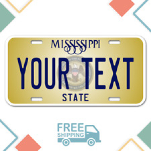 PERSONALIZED Mississippi license plate. Any text, free shipping. Custom plate Review