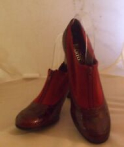 Franco Sarto Chaps Style Size 7 M Wine Red Stretch Cloth/ Leather Women’s Heels Review