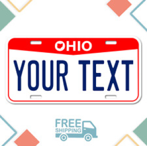 PERSONALIZED Ohio license plate – Any text, free shipping. Custom plate Review