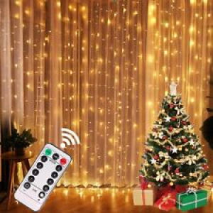 Christmas Lights Curtain Garland Merry Christmas Decorations For Home Review